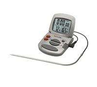 Taylor Programmable with Timer Instant Read Wired Probe Digital, Meat, Food, Grill BBQ Cooking Kitchen Thermometer, Stainless Steel