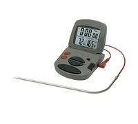 Taylor Programmable with Timer Instant Read Wired Probe Digital, Meat, Food, Grill BBQ Cooking Kitchen Thermometer with Timer, Gray