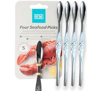 Taylor’s Eye Witness Premium Stainless Steel Seafood Picks Set - 4 Dual-Ended Shellfish Forks (16.5 cm) for Crab, Lobster & Prawns. Elegant, Durable Tools for Seafood Lovers