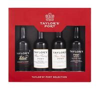 Taylor’s Port Selection Gift Set - 4 x 5cl Miniatures: Fine Ruby, Fine Tawny & First Estate - Ideal Christmas or Birthday Present by Blue Tree Gifts