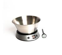Taylor Set of Digital Kitchen Bowl Weighing Scale and Temperature Thermometer