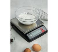 Taylor Digital Kitchen Scale Dual Platform, Taylor Pro Professional Standard, Precision Accuracy and Tare Function, Brushed Stainless Steel, 10kg Capacity Black/Silver