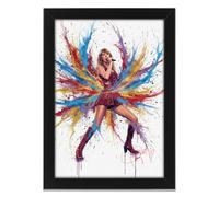 Taylor Swift Art Styled Signed Poster Print - Limited Edition Autograph Fan Gift, Collectible Memorabilia Wall Art Merchandise (A4 Framed)