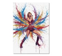 Taylor Swift Art Styled Signed Poster Print - Limited Edition Autograph Fan Gift, Collectible Memorabilia Wall Art Merchandise (A4 Unframed)