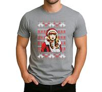 Taylor Swift Christmas Look - Festive Christmas Clothing, Gift Idea, Merry Christmas, Xmas Design, Santa, Winter Men's T-Shirt, gray, L