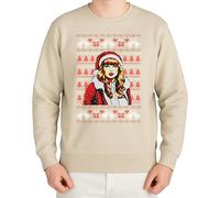 Taylor Swift Christmas Look - Festive Christmas Clothing, Gift Idea, Merry Christmas, Xmas Design, Santa, Winter Jumper, Natural stone, L