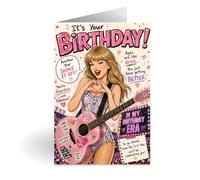Taylor Swift Inspired Birthday Cards A5 with Envelopes - For Country, Pop & Singer-Songwriter Fans