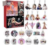 Taylor Swift The Eras Tour Christmas Advent Calendar 2023, Xmas 24 Days Countdown, Taylor Pendant Ornaments Keychains Gifts Present