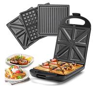Taylor Swoden 3-in-1 Toastie Maker and Panini Press, Waffle Maker, 4-Slice