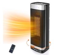 Taylor Swoden Electric Heater, 2000W Energy Efficient Space Silent Heater with ECO Mode, PTC Ceramic Heater with Remote, Oscillation, 4 Modes, 24H Timer, Overheat & Tip-Over Protection - Fiery Pro