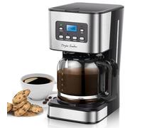 Taylor Swoden Filter Coffee Machine with 24h Timer & Strength Control, 1.5L Drip Coffee Maker with Auto-Clean, Borosilicate Glass Carafe & Permanent Filter, 950W, Black - Darcy