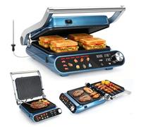 Taylor Swoden Panini Press Grill, 3-in-1 Sandwich Toaster & Toastie Maker | Smart Thickness Sensor, 9 Programmes, Dual Temp Control, Removable Dishwasher-Safe Non-Stick Plates, 180° Open Flat, 2000W