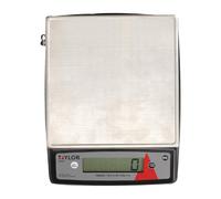 Taylor TE11FT Heavy Duty Digital Kitchen Scale in Steel - Portion Control - 5 kg