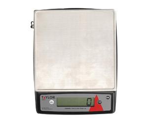 Taylor TE11FT Heavy Duty Digital Kitchen Scale in Steel - Portion Control - 5 kg