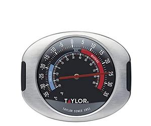Taylor TYPTHFRIDGESS Pro Freezer and Fridge Thermometer, Stainless Steel , Blue