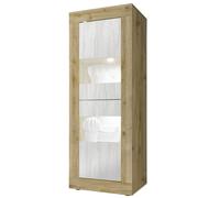 taylor wooden display cabinet 2 doors in cadiz and white with led