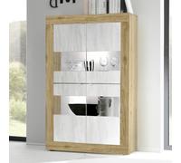 taylor wooden display cabinet 4 doors in cadiz and white with led