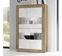 taylor wooden display cabinet 4 doors in mercure and white with led