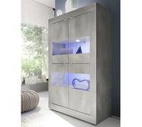 taylor wooden display cabinet 4 doors in white pine with led