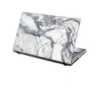 TaylorHe 13-14 inch Laptop Skin Vinyl Decal with Colorful Patterns and Leather Effect Laminate MADE IN England White Marble Texture