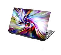 TaylorHe 13-14 inch Laptop Skin Vinyl Decal with Colorful Patterns and Leather Effect Laminate MADE IN England Colourful Swirls