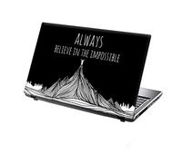 TaylorHe 13-14 inch Laptop Skin Vinyl Decal with Colorful Patterns and Leather Effect Laminate MADE IN England Believe in Impossible