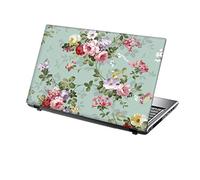 TaylorHe 13-14 inch Laptop Skin Vinyl Decal with Colorful Patterns and Leather Effect Laminate MADE IN England Vintage Floral Patterns for Her