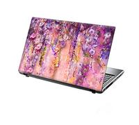 TaylorHe 13-14 inch Laptop Skin Vinyl Decal with Colorful Patterns and Leather Effect Laminate MADE IN England Colourful Flowers