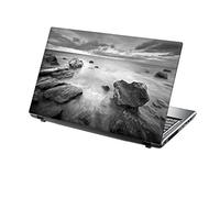 TaylorHe 13-14 inch Laptop Vinyl Decal Sticker - Colourful Design Laminated Leather Effect - Made in England - Rocky Shore