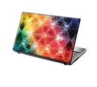 TaylorHe 15.6 inch 15 inch Laptop Skin Vinyl Decal with Colorful Patterns and Leather Effect Laminate MADE IN England Colourful Patterns