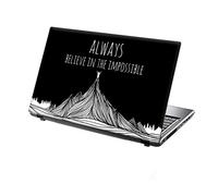TaylorHe 15.6 inch 15 inch Laptop Skin Vinyl Decal with Colorful Patterns and Leather Effect Laminate MADE IN England Believe in Impossible