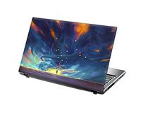 TaylorHe 15.6 inch 15 inch Laptop Skin Vinyl Decal with Colorful Patterns and Leather Effect Laminate MADE IN England Space