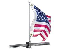 TaylorMade 15" Stainless Steel Flag Pole with Rail Mount - Made from T304 stainless steel - 15" length - Mounts to 7/8" to 1 1/4" round rails - Complete with split rings - 2020109098