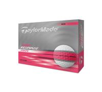 TaylorMade 2025 Golf Tour Response Stripe White/Pink Golf Balls