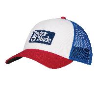 TAYLORMADE 2026 RADAR LEGACY TRUCKER GOLF CAP - RED / WHITE / BLUE
