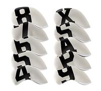 TaylorMade, Cobra, Mizuno, PXG Neoprene Iron Headcovers - 10pc Set - White - Protect Golf Irons