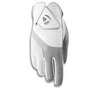 TaylorMade Golf 2019 KALEA WOMEN'S GOLF GLOVE, WHITE/GRAY, WORN ON RIGHT HAND, SMALL