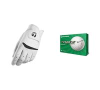 TaylorMade Men's Stratus Soft Golf Glove, White, Large & RBZ Soft Dozen Golf Balls, White,2021