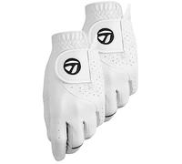 TaylorMade Men's Stratus Tech Golf Glove (2 Pack) White, Medium/Large