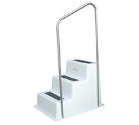 TaylorMade Products Taylor Made Stepsafe Triple Dock Step Handrail Attachment, 26" W x 58" H, Includes Rail Only, Aluminum Construction, Added Safety, Fits 3-Step Models - 47301