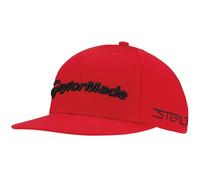 TAYLORMADE TOUR FLAT BILL STEALTH GOLF CAP - RED