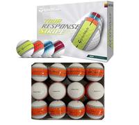 TaylorMade Tour Response Stripe Practice Golf Balls Balls/Slight Paint Blemish - 12-Balls (Orange)
