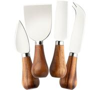 Taylors Eye Witness 4 Piece Cheese Knife Set - Stylish Cheese Knives Gift Box Set. with Elegant Acacia Wood, Peardrop Shape Handles & Classic Polished Stainless Steel Blades. 10 Year Guarantee