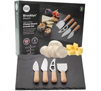 Taylors Eye Witness 4 Piece Cheese Knife Set - Stylish Cheese Knives Gift Box Set. with Elegant Beech Wood Effect, Peardrop Shape Handles & Classic Polished Stainless Steel Blades. 2 Year Guarantee