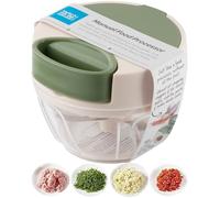 Taylor's Eye Witness 400ml Small Manual Food Chopper - Fruit, Nuts, Herbs and Vegetables Processor, Slicer, Cutter & Dicer. Pull String Mechanism, Stainless Steel Removable Blades & Dishwasher Safe