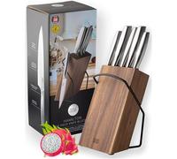 Taylor's Eye Witness Hamilton Stainless Steel 5 Piece Hollow Handle Acacia Wood Knife Block Set