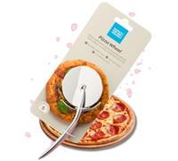 Taylors Eye Witness Aluminium Pizza Cutter Wheel - Stainless Steel Blade, Easy Glide Through Dough, Hand Guard for Safety, Dishwasher Safe, Cherry Blossom Colour