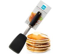 Taylor's Eye Witness Black Flexible Silicone Turner - Heat & Scratch Resistant Solid Kitchen Spatula with Soft Grip Handle. Stainless Steel Core for Durability. Perfect for Flipping & Serving Food.