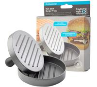 Taylors Eye Witness 4 1/2" Aluminium Burgess Press - Nonstick Coating 11.5cm Diameter Presser, PP Handle. Prevents Overworking of The Meat. Professional Results Every Time.