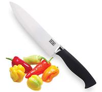 Taylors Eye Witness Ceramic Blade Chef’s Knife with Sheath 6 Inch/15 cm. White Zirconia Ceramic Blade with Black Soft Grip Handle. Corrosion/Rust Resistant. Stays Sharp far Longer Than Steel.